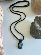 Load image into Gallery viewer, Houston Turquoise Horizon Necklace (Black)