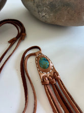 Load image into Gallery viewer, Hubei Turquoise Horizon Necklace (Tan Tassels)