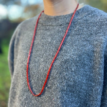 Load image into Gallery viewer, Wrap Necklace - Carnelian Heishi