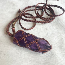 Load image into Gallery viewer, amethyst talisman (brown)