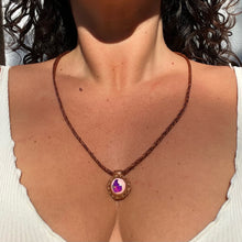 Load image into Gallery viewer, opal rope necklace (brown/purple)