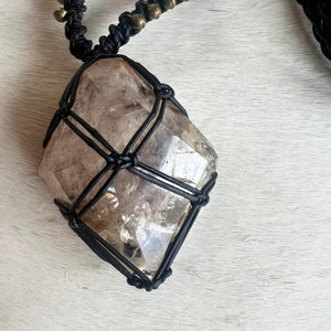 amphibole quartz talisman (black)