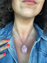 Load image into Gallery viewer, Rose Quartz Nylon Talisman