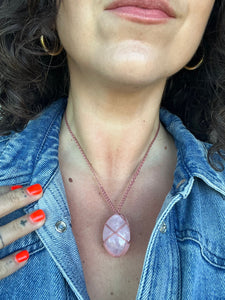 Rose Quartz Nylon Talisman