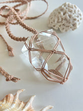 Load image into Gallery viewer, Clear Quartz Leather Talisman (Natural)