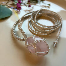 Load image into Gallery viewer, rose quartz talisman (pearl)