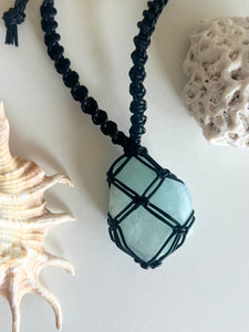 Aquamarine Leather Talisman