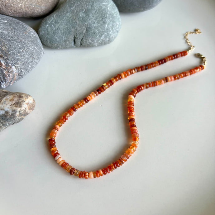 Mexican Fire Magic Opal Necklace