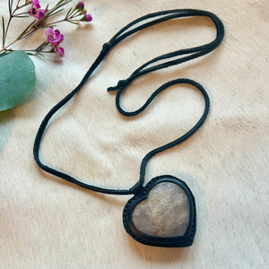 moonstone heart horizon necklace