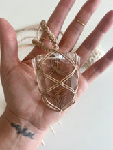 Load image into Gallery viewer, Clear Quartz Leather Talisman (Natural)