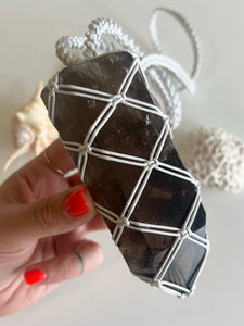 XL Smoky Quartz Leather Talisman