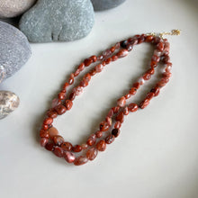 Load image into Gallery viewer, Wrap Necklace - Carnelian Pebble