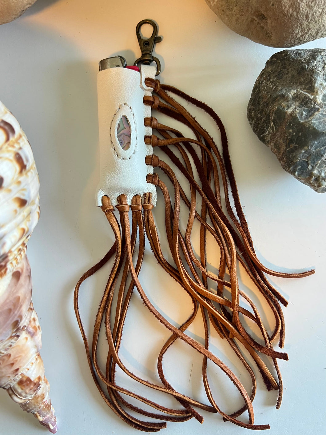 Abalone Fire Keeper (White/Tan)