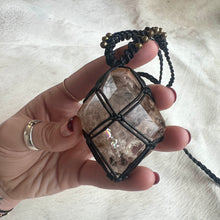 Load image into Gallery viewer, amphibole quartz talisman (black)
