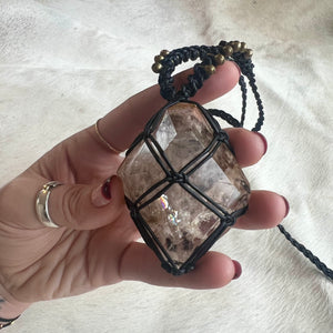 amphibole quartz talisman (black)
