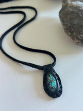 Load image into Gallery viewer, Houston Turquoise Horizon Necklace (Black)