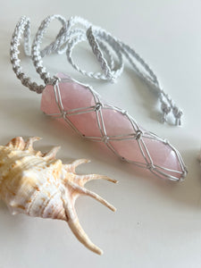 Rose Quartz Leather Talisman