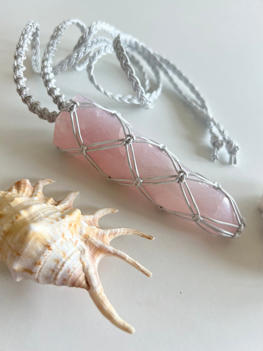 Rose Quartz Leather Talisman