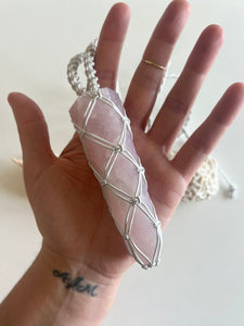 Rose Quartz Leather Talisman