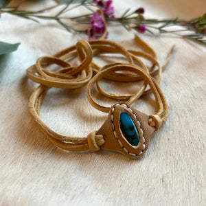 turquoise horizon bracelet (tan)