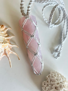 Rose Quartz Leather Talisman