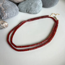 Load image into Gallery viewer, Wrap Necklace - Carnelian Heishi