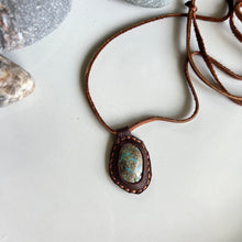 Load image into Gallery viewer, Kingman Turquoise Horizon Necklace - Brown