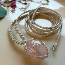 Load image into Gallery viewer, rose quartz talisman (pearl)