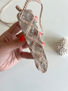 Smoky Quartz Leather Talisman