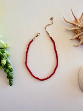 Load image into Gallery viewer, Antique Mediterranean Coral Anklet
