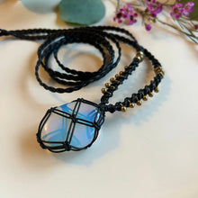 Load image into Gallery viewer, opalite talisman (black)