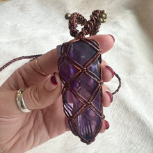 Load image into Gallery viewer, amethyst talisman (brown)