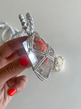 Load image into Gallery viewer, Clear Quartz Leather Talisman (White)