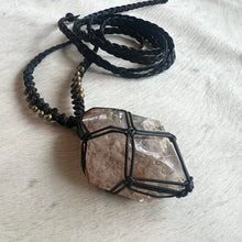 Load image into Gallery viewer, amphibole quartz talisman (black)