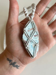 Larimar Leather Talisman