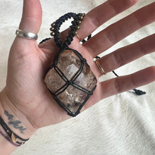 Load image into Gallery viewer, amphibole quartz talisman (black)