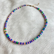Load image into Gallery viewer, rainbow opal necklace (purple)