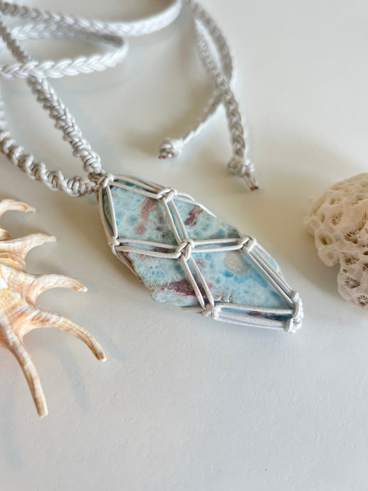 Larimar Leather Talisman
