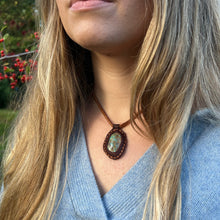 Load image into Gallery viewer, Kingman Turquoise Horizon Necklace - Brown
