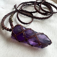 Load image into Gallery viewer, amethyst talisman (brown)