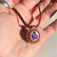 Load image into Gallery viewer, opal rope necklace (brown/purple)