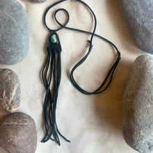 Load image into Gallery viewer, Kingman Turquoise Horizon Necklace - Black Tassels