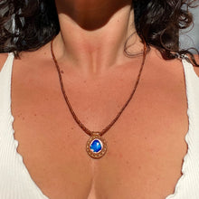 Load image into Gallery viewer, opal rope necklace (brown/blue)