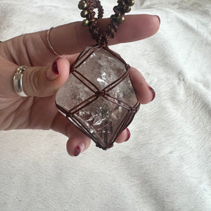 amphibole quartz talisman (brown)