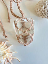 Load image into Gallery viewer, Clear Quartz Leather Talisman (Natural)