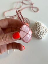 Load image into Gallery viewer, Rose Quartz Nylon Talisman
