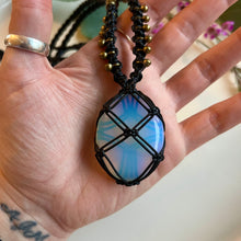 Load image into Gallery viewer, opalite talisman (black)