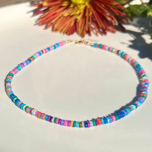 rainbow opal necklace