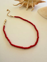 Load image into Gallery viewer, Antique Mediterranean Coral Anklet