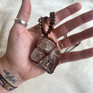 amphibole quartz talisman (brown)